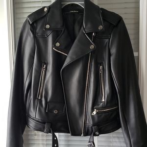 Zara faux leather jacket